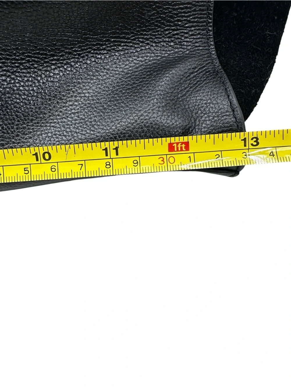 ELAINE TURNER Purse Leather Suede Handbag Shoulder Bag Black